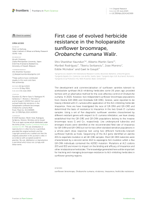 全寄生植物向日葵列当（Orobanche cumana Wallr）首次进化出抗除草剂的现象。